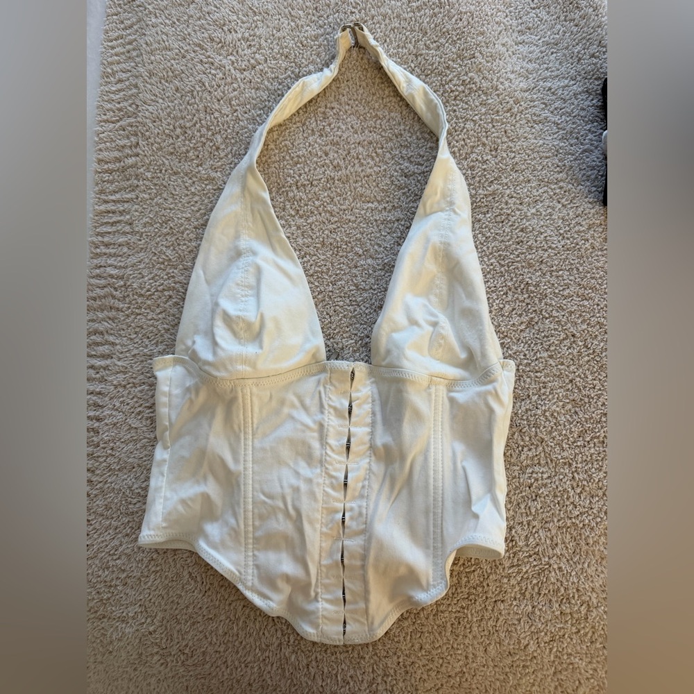 White Fox Boutique White Halter Crop Top